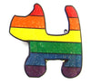 Rainbow Sparkle Dog Lapel Pin