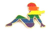 Rainbow Mudflap Girl Lapel Pin