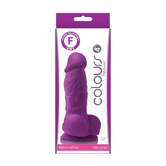 Colours Pleasures 4" Dildo -Purple