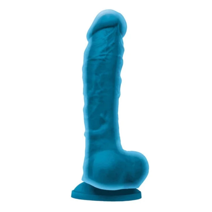 Colours 8 Inch "Dual Density" Dildo -Blue
