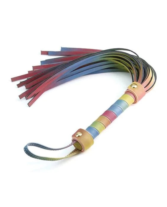 Spectra "Bondage" Flogger -Rainbow