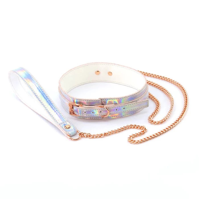 Cosmo Bondage "Collar & Leash" -Rainbow