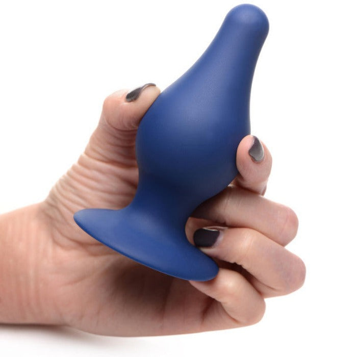 Squeeze-It "Squeezable" Tapered Large Anal Plug -Blue