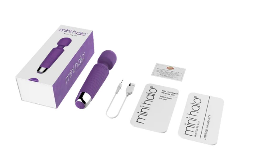 Shibari 'Mini Halo' 20X Multi-Speed Wand -Purple