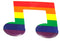 Rainbow ''Musical Note'' Sticker
