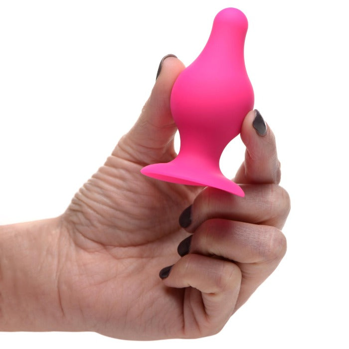 Squeeze-it Tapered "Small" Anal Plug -Pink