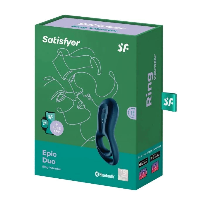 Satisfyer "Epic Duo" Cock Ring -Grey