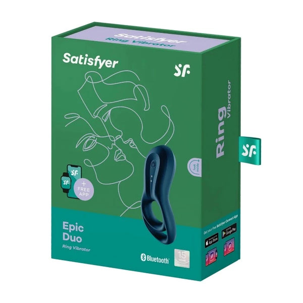 Satisfyer "Epic Duo" Cock Ring -Grey