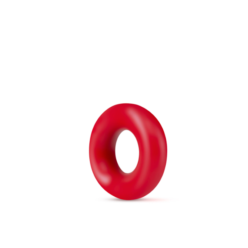 Stay Hard 'Donut Rings' Cock Ring -Red