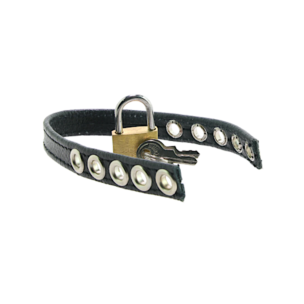 Rogue 'Lockable' Leather C/Ring -Blk