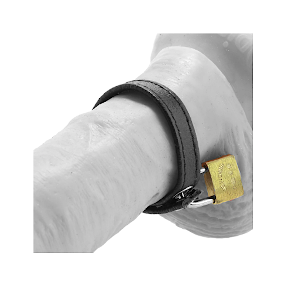 Rogue 'Lockable' Leather C/Ring -Blk