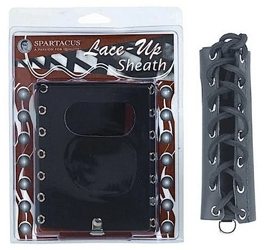 Spartacus 'Lace-Up' Cock Sheath -Leather