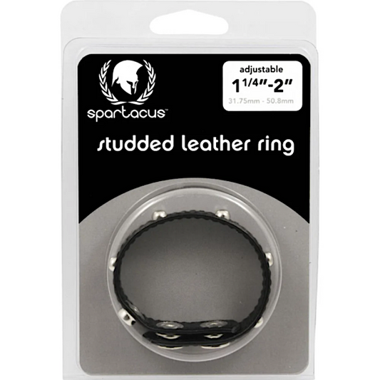 Spartacus "Studded" Leather C/Ring -Blk