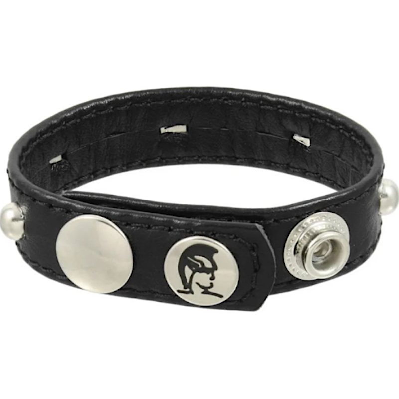 Spartacus "Studded" Leather C/Ring -Blk