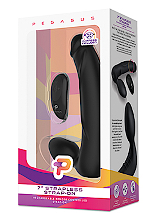 Pegasus 7" Strapless Strap On -Blk