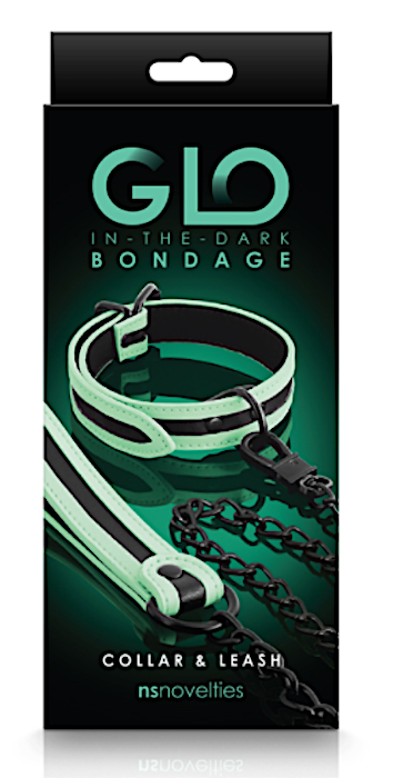 GLO Bondage "Collar and Leash" -Green