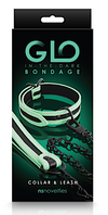 GLO Bondage ''Collar and Leash'' -Green