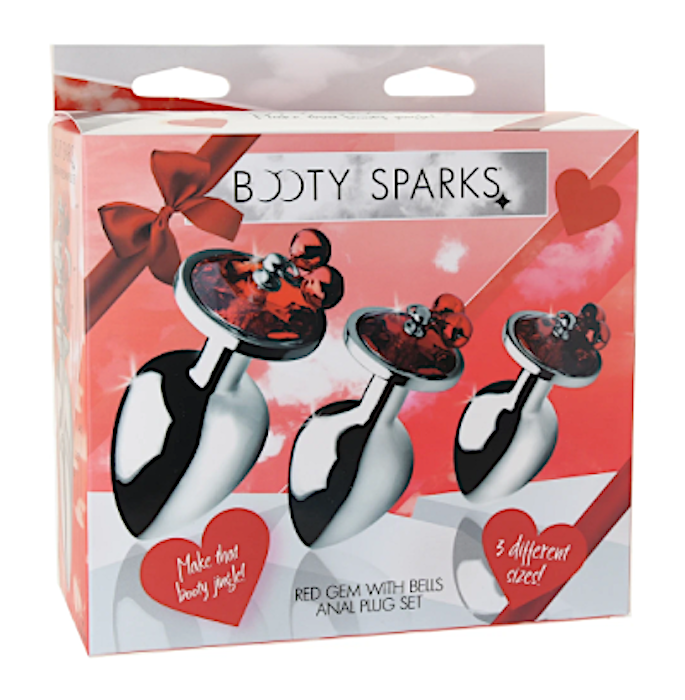 Booty Sparks "Red Gem Bells" 3pc Plugs