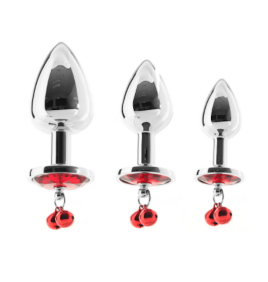 Booty Sparks "Red Gem Bells" 3pc Plugs