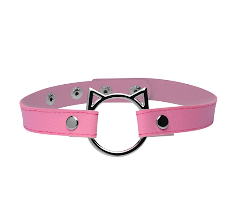 MS "Kinky Kitty" Slim Choker Collar -Pnk