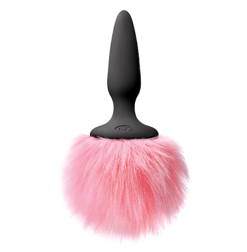 Bunny Tails "Pink Tail" Blk -Silicone Plug
