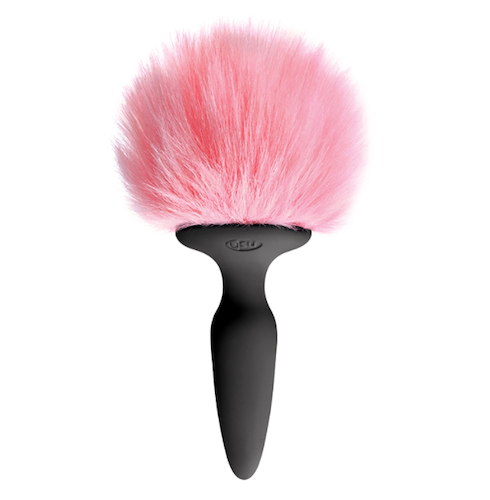 Bunny Tails "Pink Tail" Blk -Silicone Plug