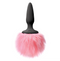 Bunny Tails ''Pink Tail'' Blk -Silicone Plug