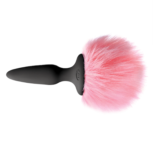 Bunny Tails "Pink Tail" Blk -Silicone Plug