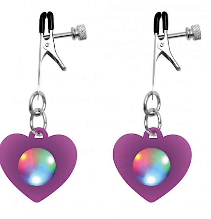 Charmed Heart "Light Up " Nipple Clamps