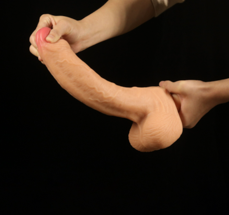 Get Luck 12" Dildo -Flesh