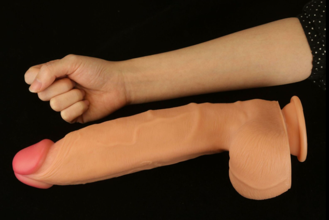 Get Luck 12" Dildo -Flesh