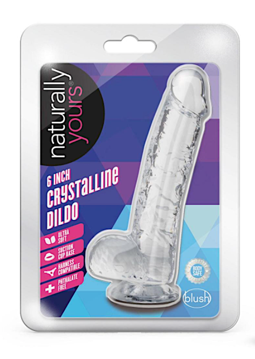 Nat Yours 6" Crystalline Dildo -Clear