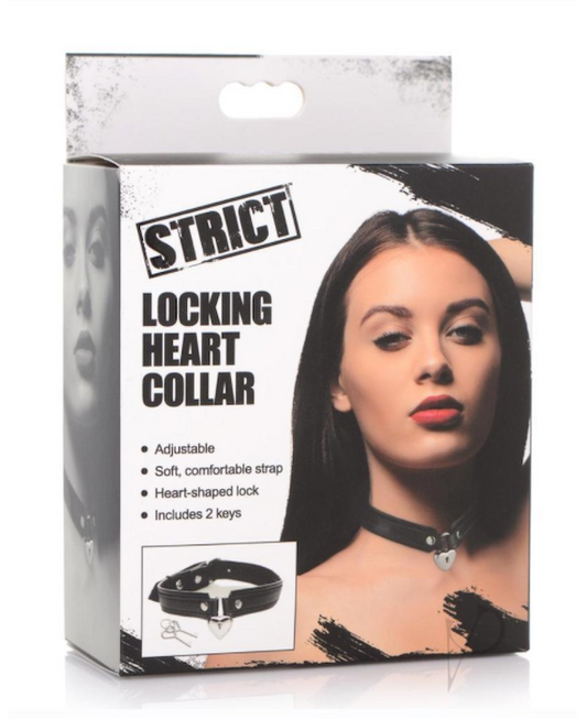 Strict "Locking Heart" Collar -Black