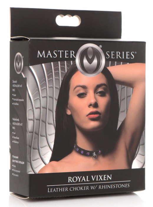 MS "Royal Vixen" Leather Choker -Purp