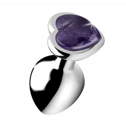 BootySparks "Heart" Gem Plug -Amethyst/Med