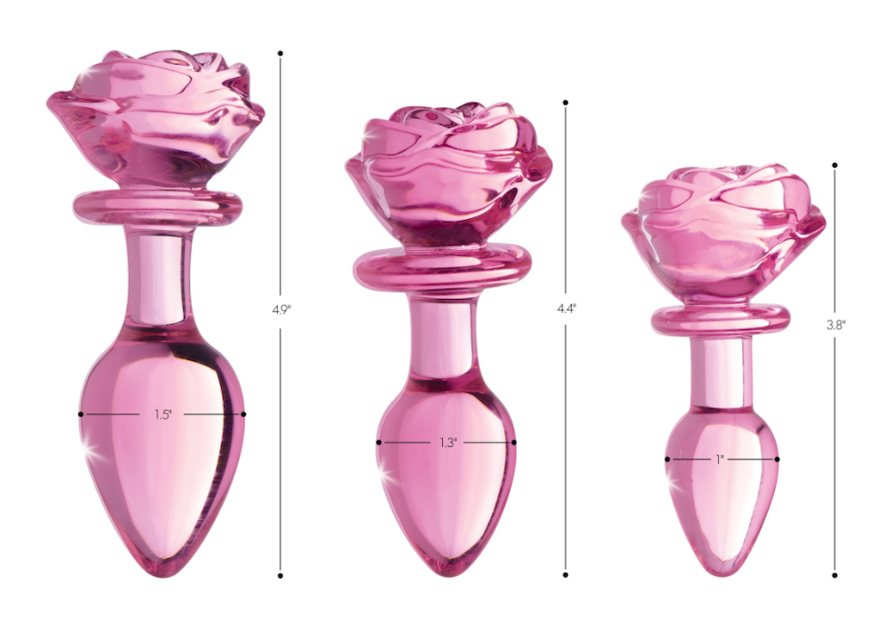Booty Sparks "Pink" Rose Plug -Small