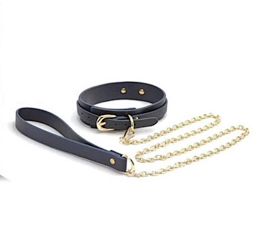 Bondage Couture "Collar & Leash" -Blue