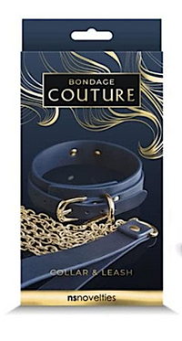 Bondage Couture "Collar & Leash" -Blue
