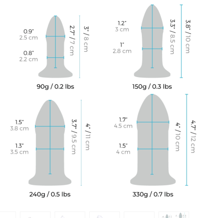 b-Vibe "Glass" Dilators 4-Piece Set