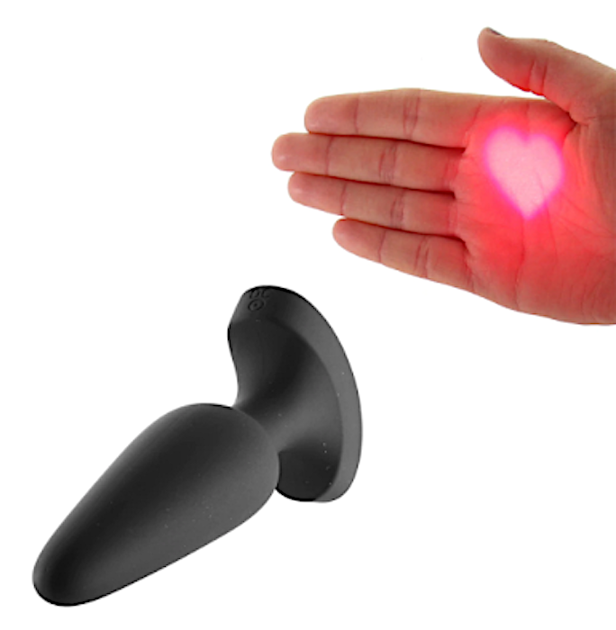 Booty Sparks "Heart Laser" Butt Plug Vibe -Medium
