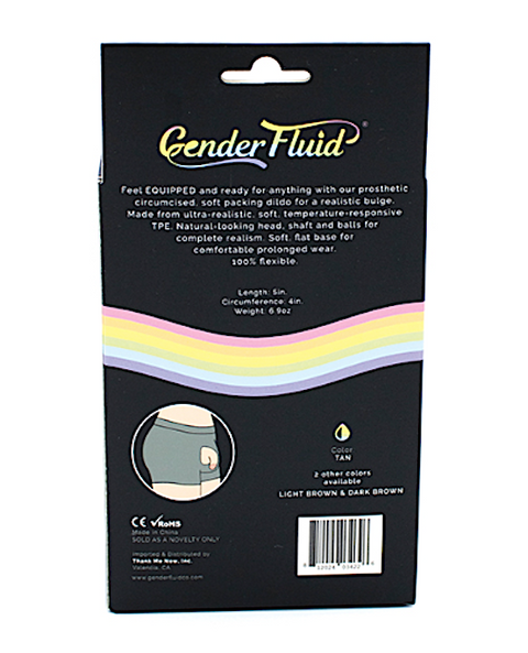 Gender Fluid 5″ ''Equipped'' Soft Packer –Tan