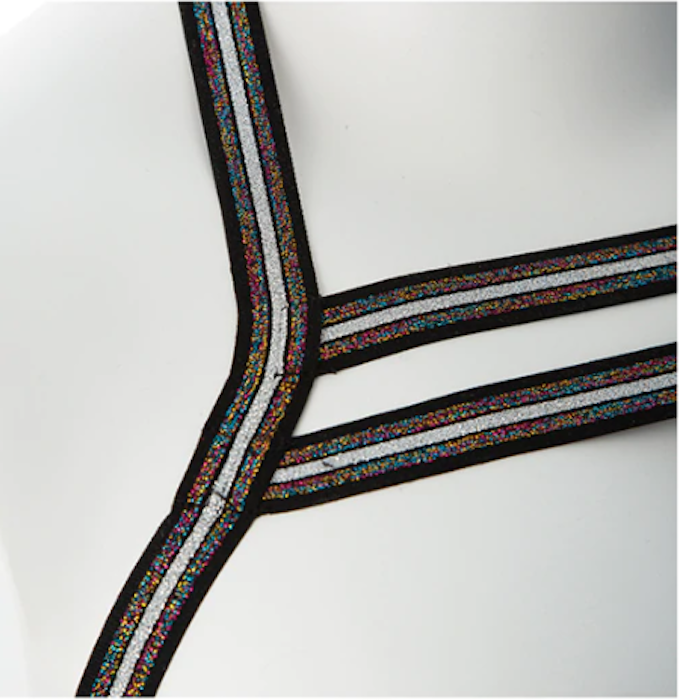 Gender Fluid "Silver Lining" Body Harness (S-L)