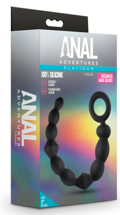 Anal Adventures 'Beginner' Beads -Blk