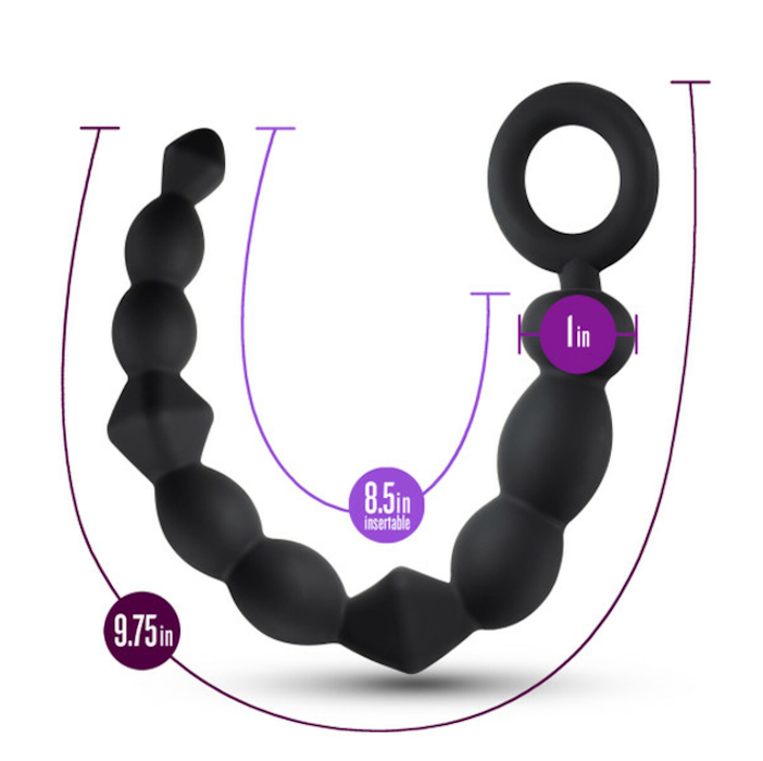Anal Adventures 'Beginner' Beads -Blk