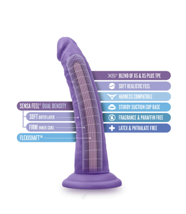 Au Naturel "Bold Jack" 7" Dildo -Purple