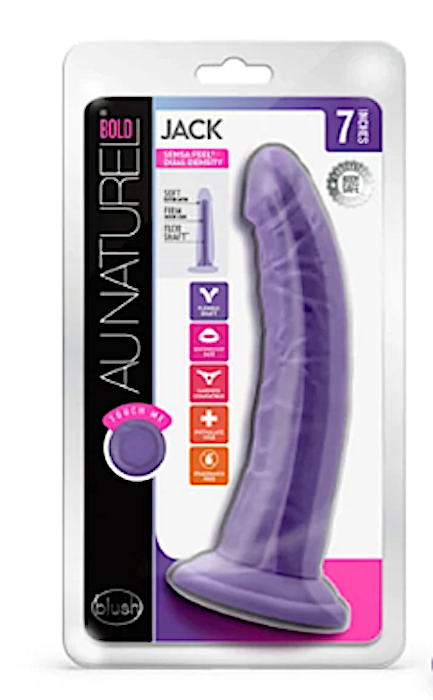 Au Naturel "Bold Jack" 7" Dildo -Purple