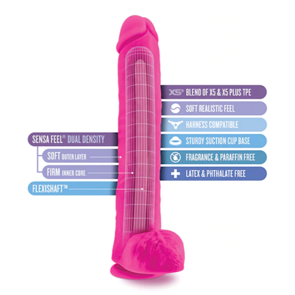 Au Naturel "Bold Daddy" 14" Dildo -Pink