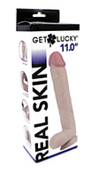 Get Lucky Real Skin 11" Dildo -Light