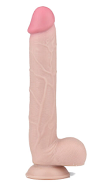 Get Lucky Real Skin 11" Dildo -Light
