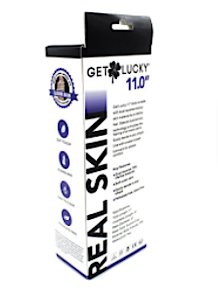 Get Lucky Real Skin 11" Dildo -Light